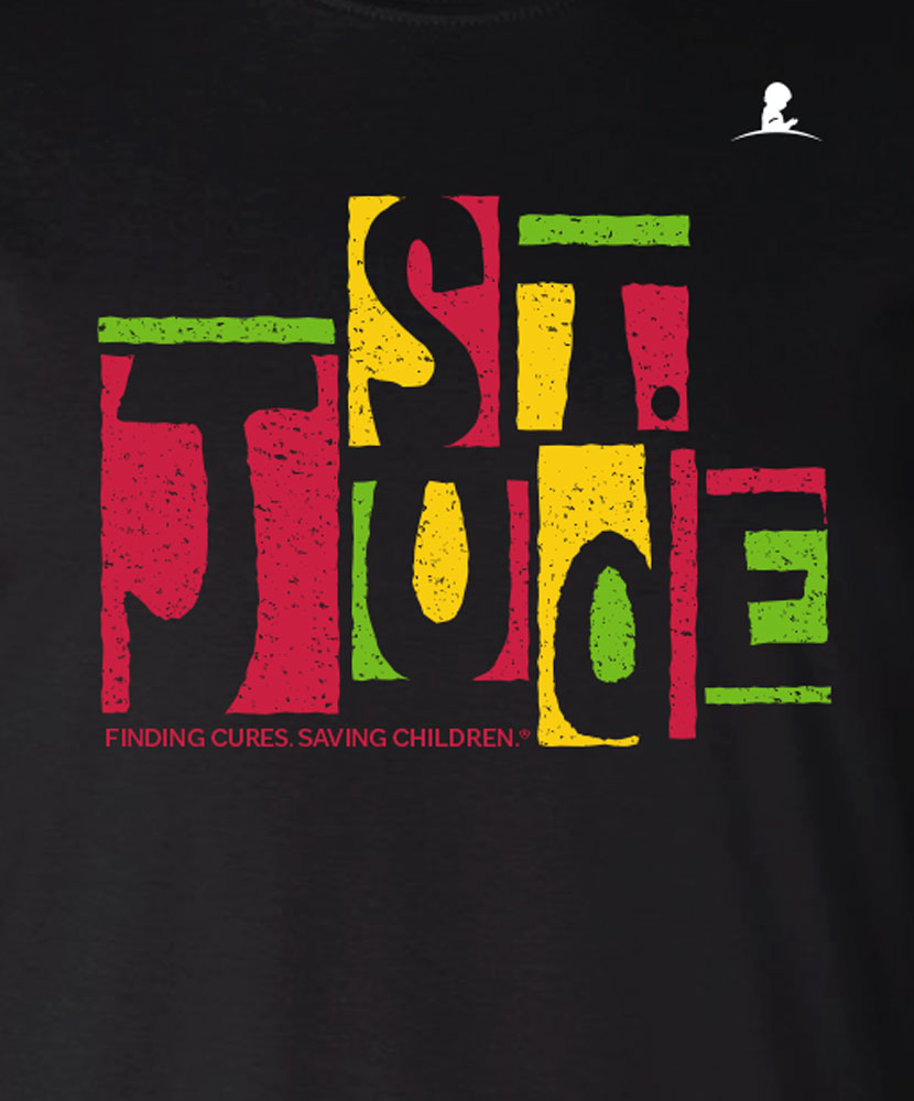 Unisex St. Jude Celebration Block Letter Design T-Shirt